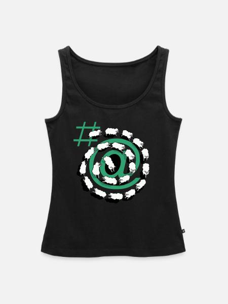 Web-Kommunikation - Frauen Premium Organic Tank Top - Schwarz