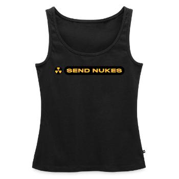 SEND NUKES - Frauen Premium Organic Tank Top - Schwarz - Vorne - AI Model Female 172 light (172cm)
