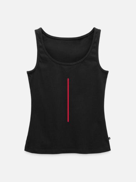 strich - Frauen Premium Organic Tank Top - Schwarz