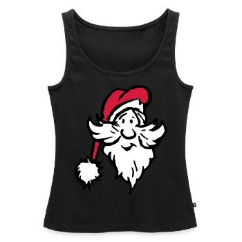 Christmas man icon - Women’s Premium Organic Tank top - black - Front - AI Model Female 172 light (172cm)