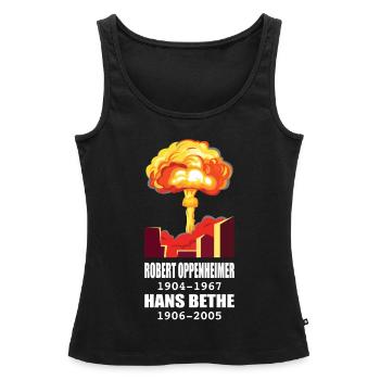 Robert Oppenheimer - Débardeur bio Premium Femme - noir - Devant - AI Model Female 172 light (172cm)