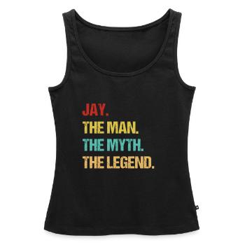 Herren Jay Name Geschenk Design - Frauen Premium Organic Tank Top - Schwarz - Vorne - AI Model Female 172 light (172cm)