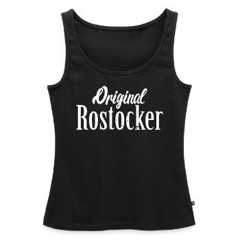 Original Rostocker Hanse Rostock Geschenk - Frauen Premium Organic Tank Top - Schwarz - Vorne - AI Model Female 172 light (172cm)