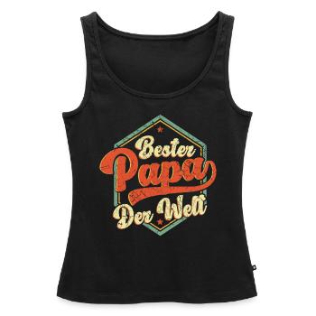 Meilleur papa Du monde Meilleur papa - Débardeur bio Premium Femme - noir - Devant - AI Model Female 172 light (172cm)