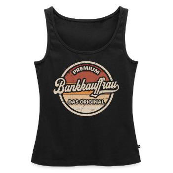 Bankkauffrau Ausbildung Beruf Original - Frauen Premium Organic Tank Top - Schwarz - Vorne - AI Model Female 172 light (172cm)