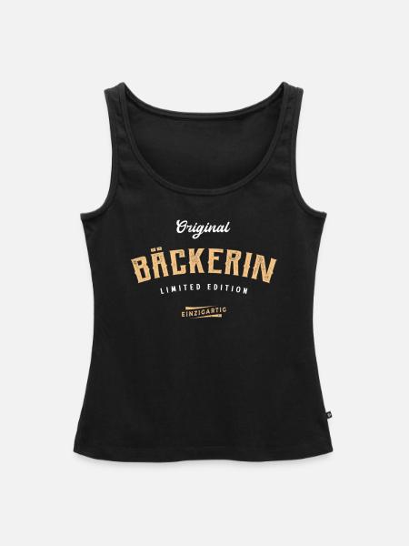 Bäckerin Limited Edition - Frauen Premium Organic Tank Top - Schwarz