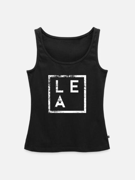 Lea Minimalismus - Frauen Premium Organic Tank Top - Schwarz