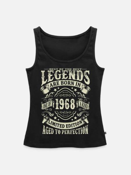 Legenden geboren 1968 - Frauen Premium Organic Tank Top - Schwarz