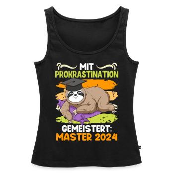 Master Mit Prokrastination Gemeistert Master - Frauen Premium Organic Tank Top - Schwarz - Vorne - AI Model Female 172 light (172cm)