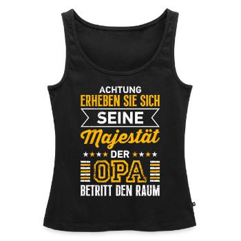 Opi ERHEBEN SIE SICH SEINE MAJESTÄT DER OPA - Frauen Premium Organic Tank Top - Schwarz - Vorne - AI Model Female 172 light (172cm)