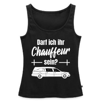 Chauffeur Leichenwagen Bestatter Totengräber Sarg - Frauen Premium Organic Tank Top - Schwarz - Vorne - AI Model Female 172 light (172cm)