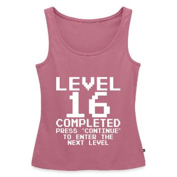 Level 16 Complete Gamer 16 Jahre Zocker - Frauen Premium Organic Tank Top - Mauve - Vorne - AI Model Female 172 light (172cm)