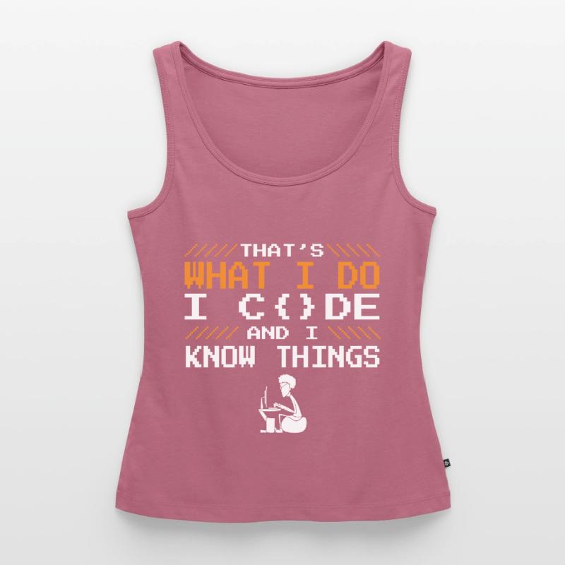 Cool Saying Developer Coding Programmer Code Women’s Premium Organic Tank top