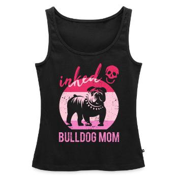 Inked Bulldog Mom Tätowiert Frauchen Bulldogge - Frauen Premium Organic Tank Top - Schwarz - Vorne - AI Model Female 172 light (172cm)