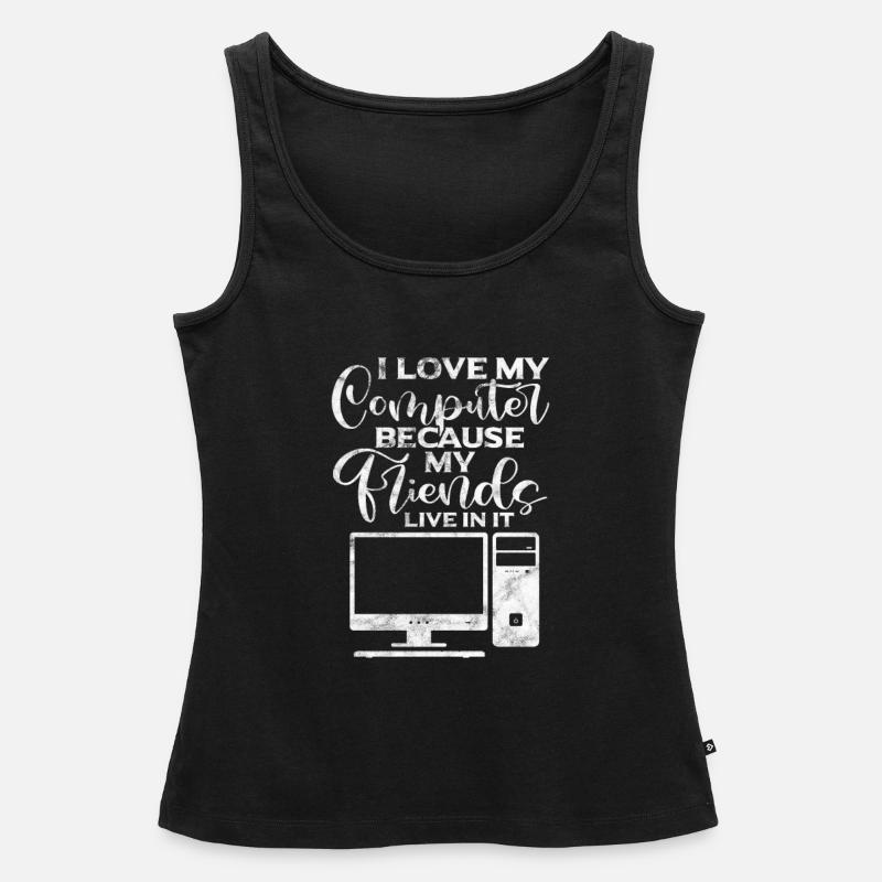 Computer Nerd Programmeur PC Cadeau informatique - Débardeur bio Premium Femme - noir