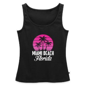 Miami - Débardeur bio Premium Femme - noir - Devant - AI Model Female 172 light (172cm)
