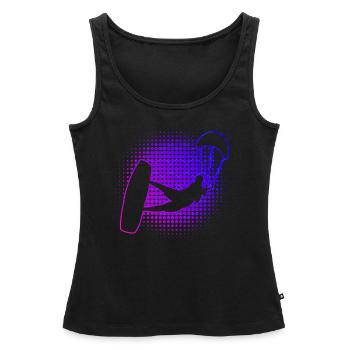 Kitesurf Kitesurfer Kitesurf Femmes Kitesurf - Débardeur bio Premium Femme - noir - Devant - AI Model Female 172 light (172cm)