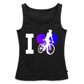 Vélo de route pour femmes Vélo de route Vélo de route Vélo de route - Débardeur bio Premium Femme - noir - Devant - AI Model Female 172 light (172cm)