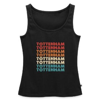 Tottenham Royaume-Uni Royaume-Uni Angleterre Cadeau - Débardeur bio Premium Femme - noir - Devant - AI Model Female 172 light (172cm)