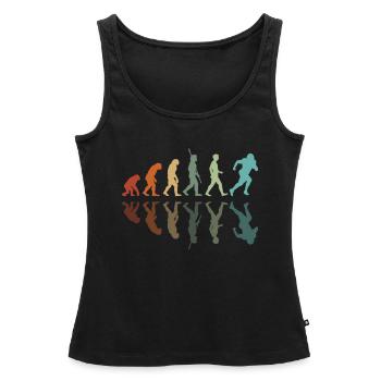 Rugby Entwicklung - Frauen Premium Organic Tank Top - Schwarz - Vorne - AI Model Female 172 light (172cm)