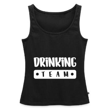 Équipe de consommation d’alcool - Débardeur bio Premium Femme - noir - Devant - AI Model Female 172 light (172cm)