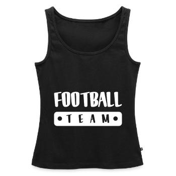 Équipe de football - Débardeur bio Premium Femme - noir - Devant - AI Model Female 172 light (172cm)