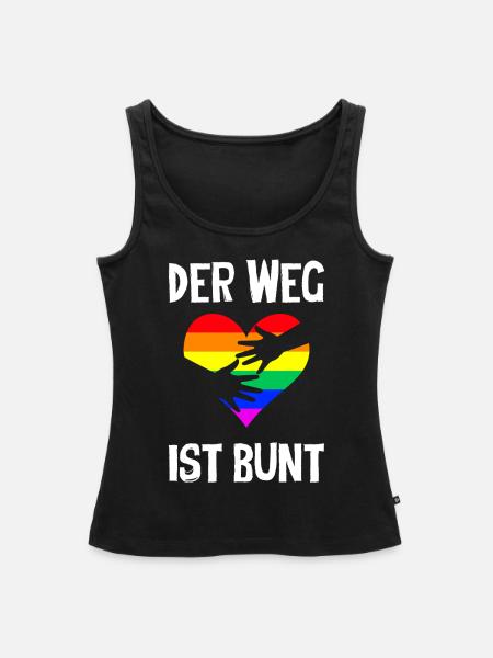 Der Weg Ist Bunt - Frauen Premium Organic Tank Top - Schwarz