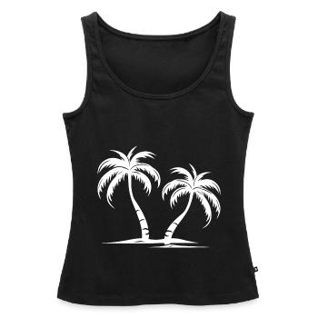 Palm Island - Women’s Premium Organic Tank top - black - Front - AI Model Female 172 light (172cm)