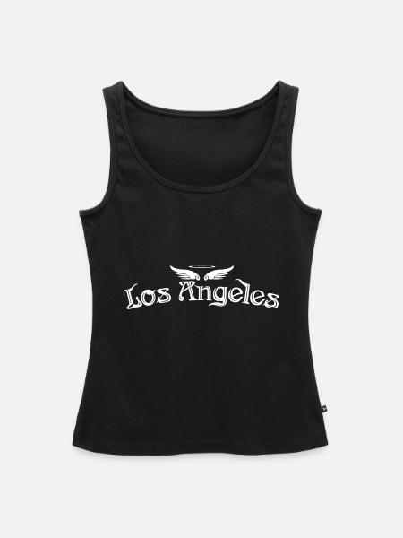 Los Angeles - Frauen Premium Organic Tank Top - Schwarz