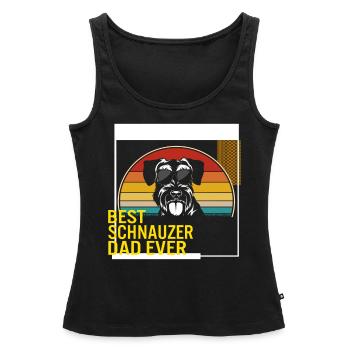 Bestes Schnauzer Dad Ever T-Shirt - Frauen Premium Organic Tank Top - Schwarz - Vorne - AI Model Female 172 light (172cm)