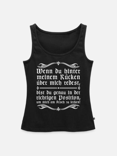 Leck mich | lustige Sprüche, Provokation - Frauen Premium Organic Tank Top - Schwarz