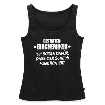 Biochemiker Biochimie Biochimie Biochimiste - Débardeur bio Premium Femme - noir - Devant - AI Model Female 172 light (172cm)
