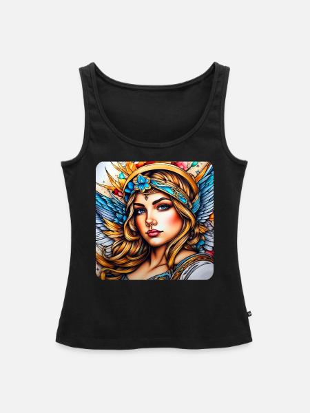 Engel - Frauen Premium Organic Tank Top - Schwarz