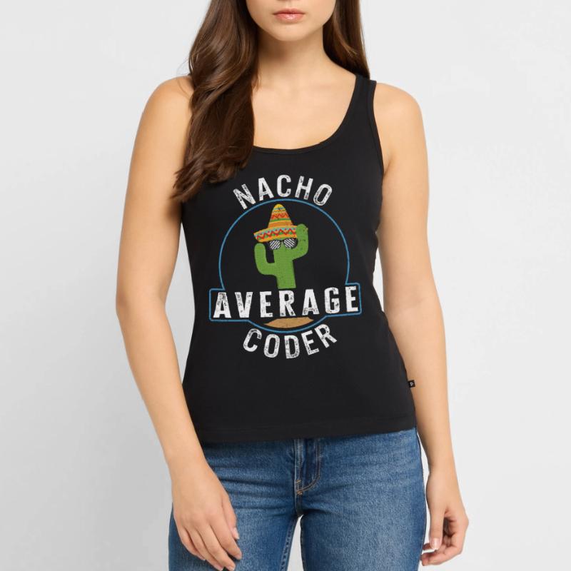 Chemise de programmeur, Nacho Average Coder Tee, Débardeur bio Premium Femme