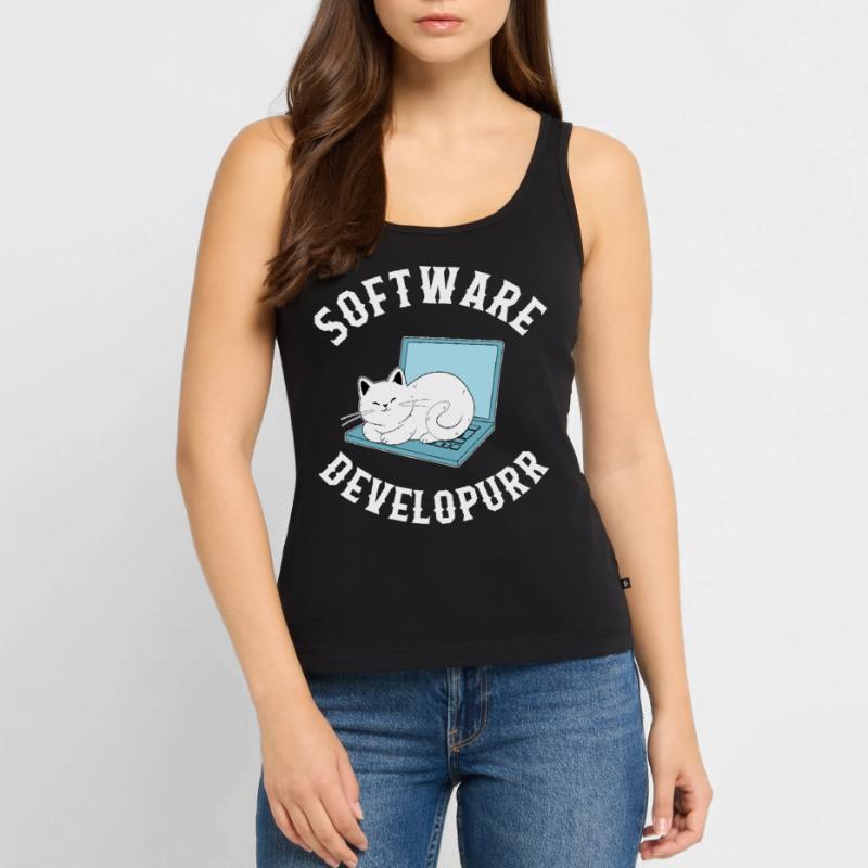 Chemise de programmeur, Software Developurr Tee, codage Débardeur bio Premium Femme