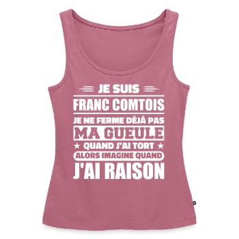 Franc comtois I don't shut my mouth frank comté - Women’s Premium Organic Tank top - mauve - Front - AI Model Female 172 light (172cm)