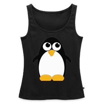 Penguin 01 - Women’s Premium Organic Tank top - black - Front - AI Model Female 172 light (172cm)