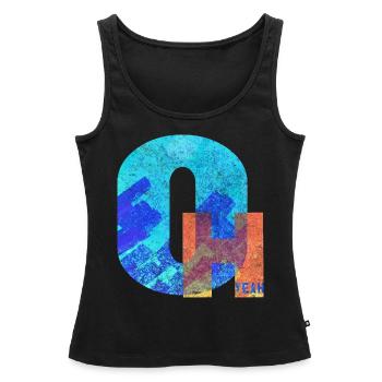 Oh Yeah - Frauen Premium Organic Tank Top - Schwarz - Vorne - AI Model Female 172 light (172cm)