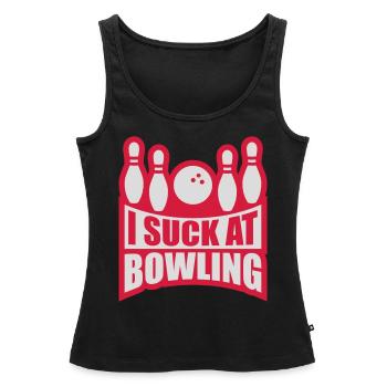 Je suis nul au bowling - Débardeur bio Premium Femme - noir - Devant - AI Model Female 172 light (172cm)