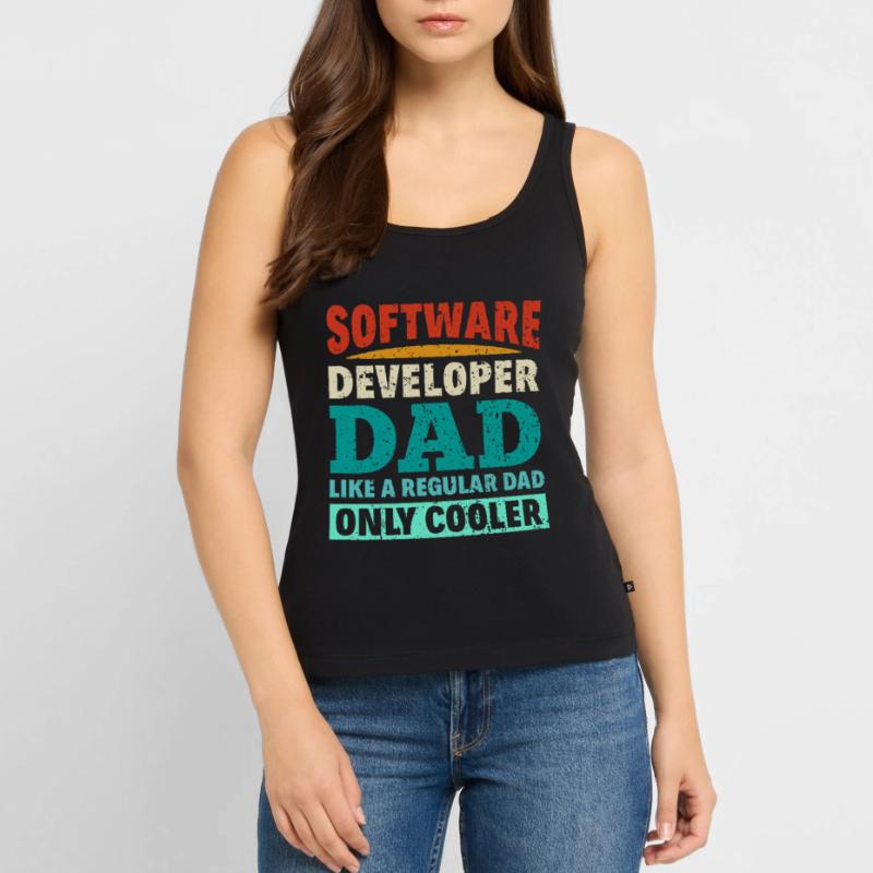 Software Developer Dad - Software Programmierer Frauen Premium Organic Tank Top