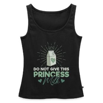 Lactose intolerance - intolerance milk cheese - Women’s Premium Organic Tank top - black - Front - AI Model Female 172 light (172cm)