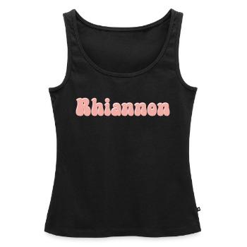 Name Tochter Rhiannon Retro Vorname Rhiannon Paar - Frauen Premium Organic Tank Top - Schwarz - Vorne - AI Model Female 172 light (172cm)