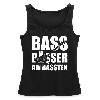 Bass Player Gift BASS BÄSSER AM BÄSSTEN Bassist - Frauen Premium Organic Tank Top - Schwarz - Vorne - AI Model Female 172 light (172cm)