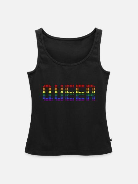 Queer Rainbow - Frauen Premium Organic Tank Top - Schwarz