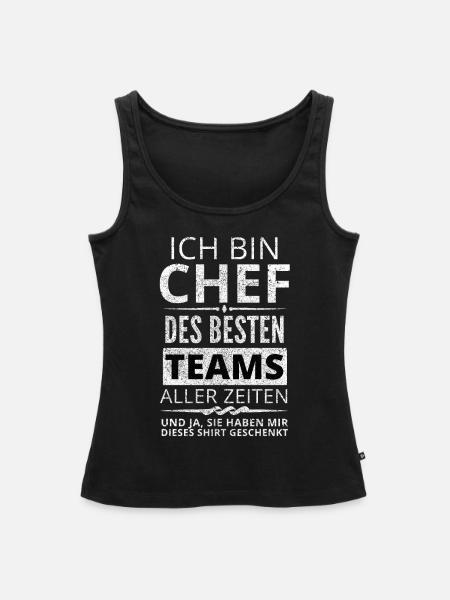Chef Lustig Geschenk Team - Frauen Premium Organic Tank Top - Schwarz