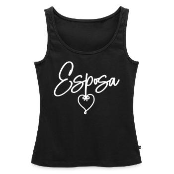Esposa Cute Wife To Be Bride Couple Wedding Gift - Women’s Premium Organic Tank top - black - Front - AI Model Female 172 light (172cm)