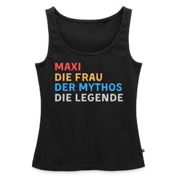 Maxi Fau Mythos Legende - Frauen Premium Organic Tank Top - Schwarz - Vorne - AI Model Female 172 light (172cm)