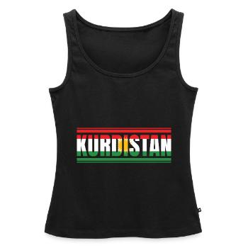 Kurdistan - Débardeur bio Premium Femme - noir - Devant - AI Model Female 172 light (172cm)