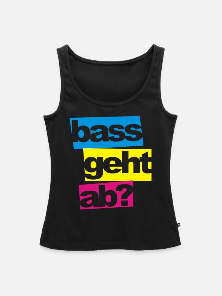 bass_geht_ab_3C - Frauen Premium Organic Tank Top - Schwarz