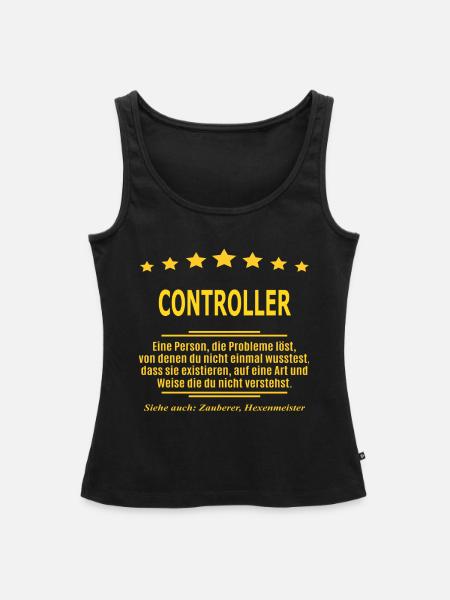 CONTROLLER - Frauen Premium Organic Tank Top - Schwarz